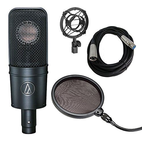 Audio-Rap Vocals Technica AT4040 Cardioid Condenser Mic wPop Filter and 20' XLR Cable