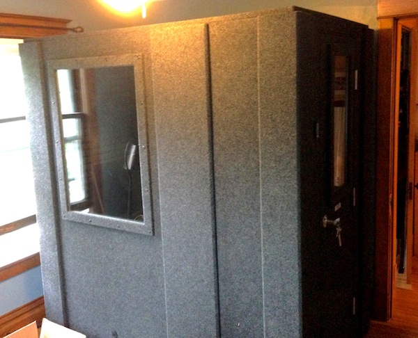 home made studio booth