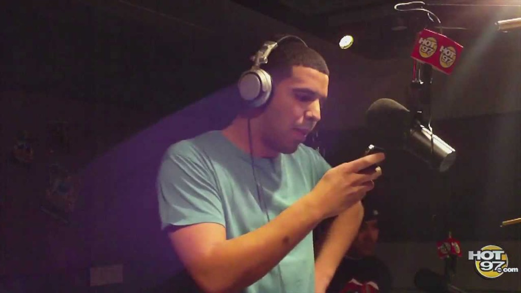 Drake on the microphone