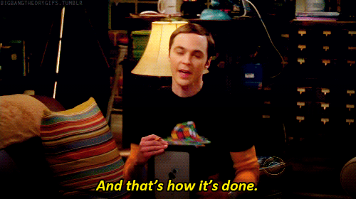 thats how its done sheldon gif
