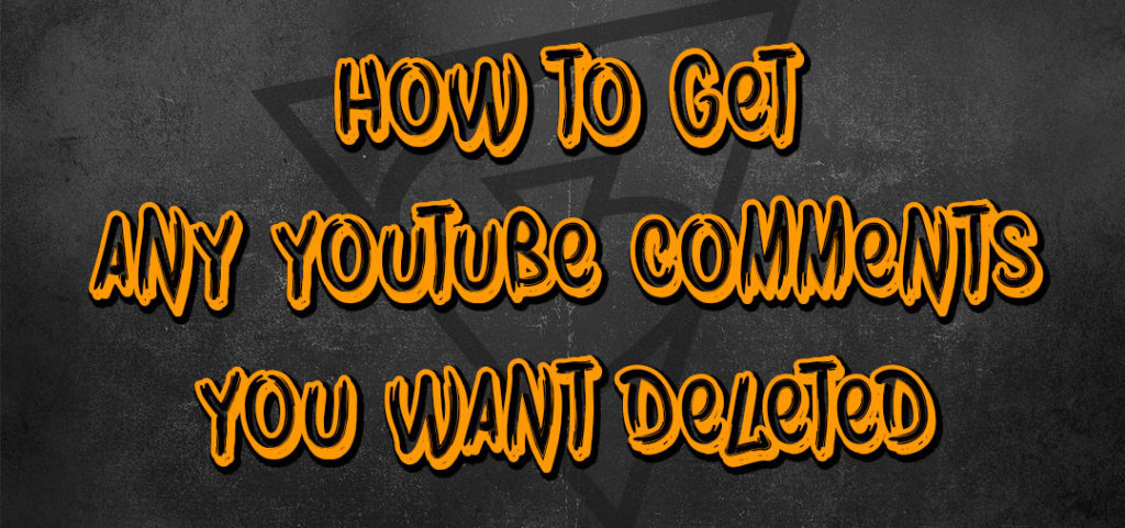 how to delete youtube comments