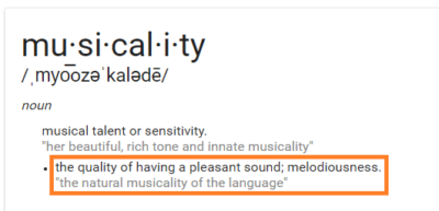 musicality def
