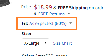 fit as expected amazon