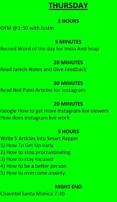 to do list to stop procrastinating