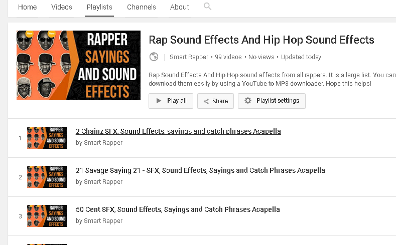 rap sound effects sound board
